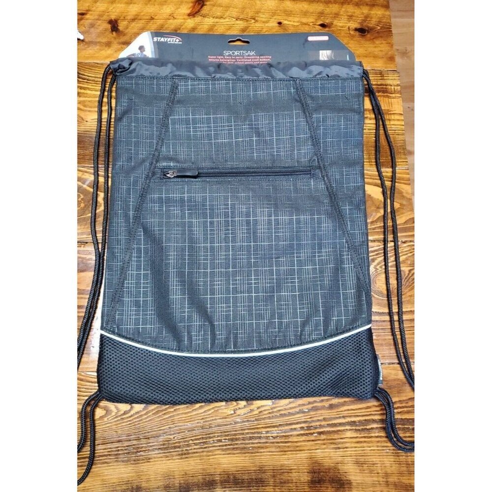 Stayfit+ Sportsak gym / running bag Black and Gray Camping ,Hiking Skating
